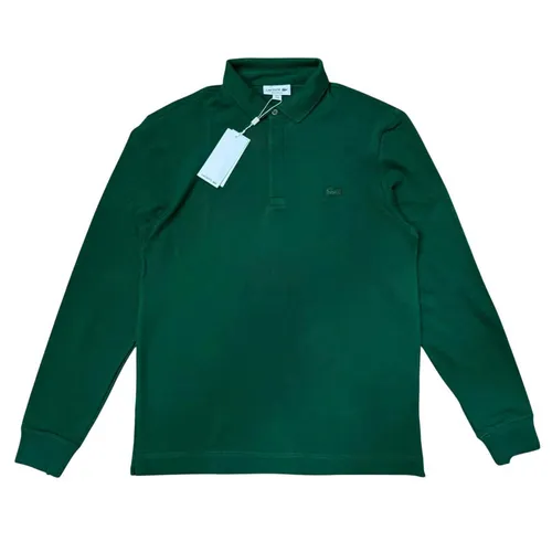 Lacoste Xanh rêu Áo Polo - Áo Polo Dài Tay Nam Lacoste Regular Fit Long Sleeve Màu Xanh Rêu Size 4 - Vua Hàng Hiệu