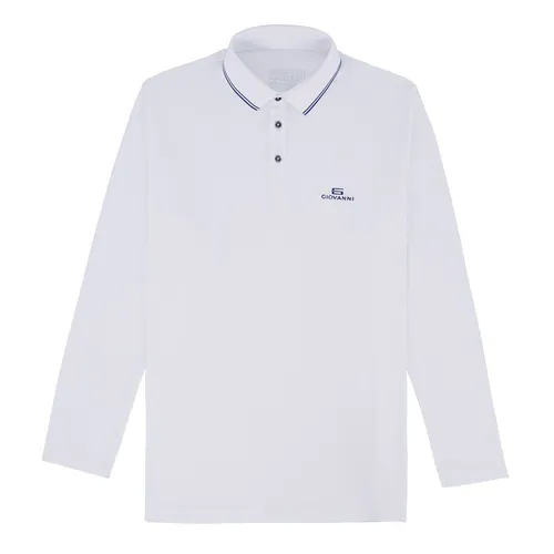 Áo Polo Dài Tay Nam Giovanni GLP0011-1WH Màu Trắng Size L