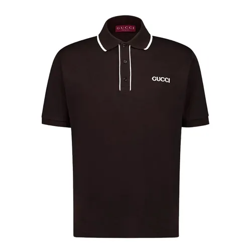 Áo Polo Nam Gucci Brown With Logo Embroidered - 806250 XJG3G 2028 Màu Đen Size XS - Thời trang - Vua Hàng Hiệu