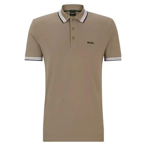 Áo Polo Nam Hugo Boss Polo Shirt With Contrast Logo Details 50469055 Màu Nâu Size L 