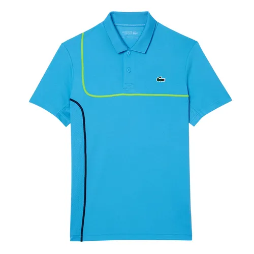 Thời trang Lacoste Áo Polo 100%Polyester Mỹ - Áo Polo Nam Lacoste Piqué Straight Fit Ultra-Dry Technology DH7362 51 I9K Màu Xanh Blue Size 3 - Vua Hàng Hiệu