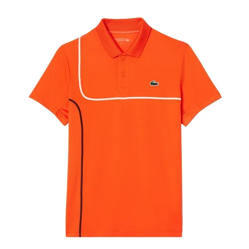 Thời trang Áo Polo - Áo Polo Nam Lacoste Tenis Piqué Straight Fit Ultra-Dry Technology DH7362 FHR Màu Cam Size S - Vua Hàng Hiệu