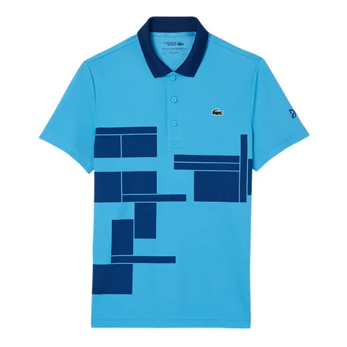 Thời trang Lacoste Áo Polo 100%Polyester Mỹ - Áo Polo Nam Lacoste Regular Fit Tennis x Novak Djokovic Fan DH2568 51 IDE Màu Xanh Blue Size S - Vua Hàng Hiệu