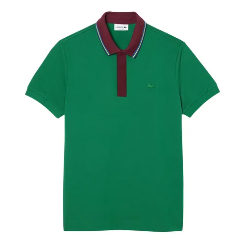 Áo Polo Nam Lacoste Smart Paris Contrast Collar Piqué PH6238 CNQ Màu Xanh Lá Size 3