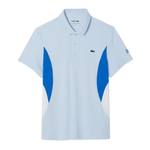 Áo Polo Nam Lacoste Tennis x Novak Djokovic Fan Shirt DH7330-52-J2G Màu Xanh Pastel Size 6