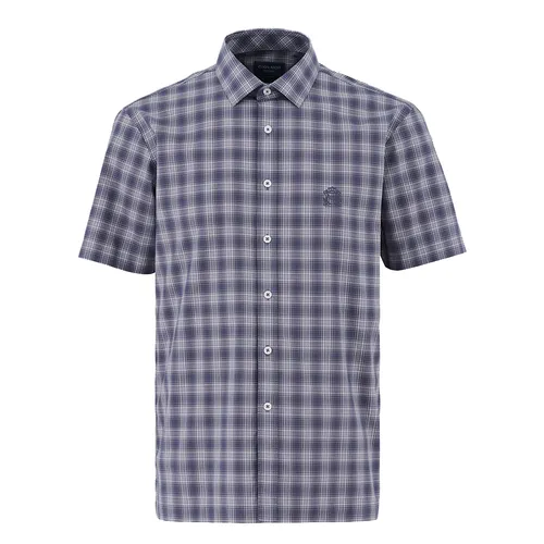 Áo Sơ Mi Cộc Tay Nam Giovanni GSS0123-1DR Kẻ Caro Màu Ghi/Xanh Size L - Thời trang - Vua Hàng Hiệu