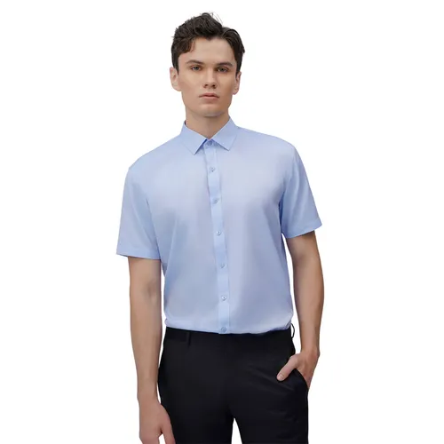 Áo Sơ Mi Cộc Tay Nam Giovanni Sartoria SSS0030-1OB Màu Xanh Da Trời Nhạt Size XL