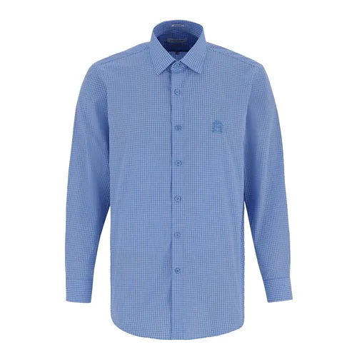 Thời trang Xanh da trời - Áo Sơ Mi Dài Tay Nam Giovanni GLS0328-1OB Kẻ Caro Màu Xanh Da Trời Size XL - Vua Hàng Hiệu
