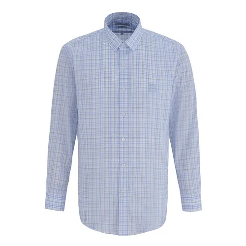 Giovanni - Áo Sơ Mi Dài Tay Nam Giovanni GLS0330-1LB Kẻ Caro Màu Xanh Nhạt Size XL - Vua Hàng Hiệu