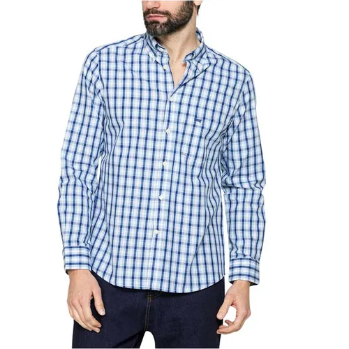 Thời trang Carrera Jeans - Áo Sơ Mi Nam Carrera Jeans Caro 213A1230A Màu Xanh Kẻ Size M - Vua Hàng Hiệu
