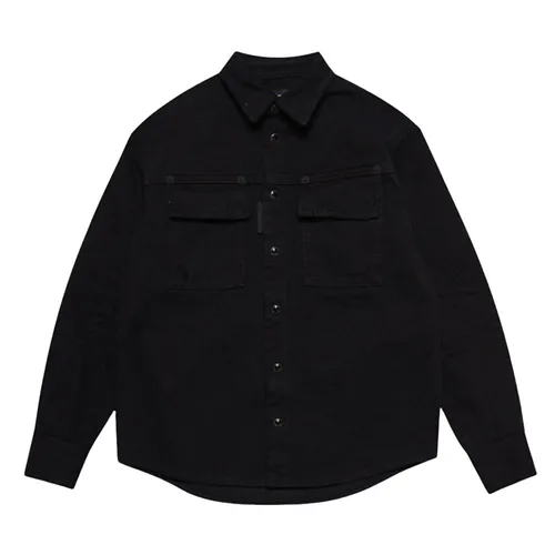 Áo Sơ Mi Nam Dsquared2 Black Denim With ICON Logo Embroidered - S79DL0033 S47925 900 Màu Đen Size 46