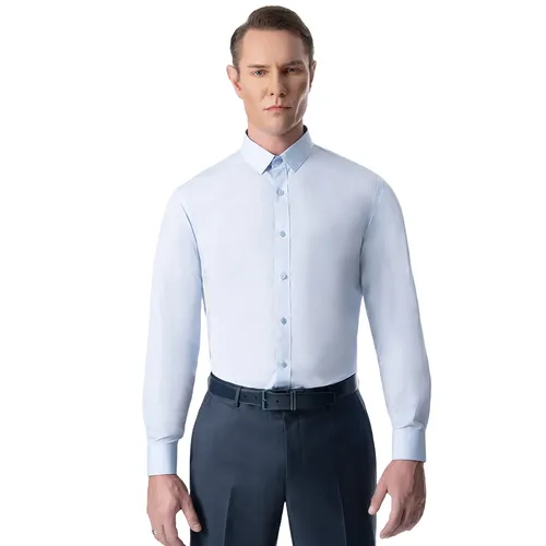 Áo Sơ Mi Nam Giovanni Sartoria Regular Fit Shirt SLS0033-1LB Màu Xanh Da Trời Nhạt Size XL