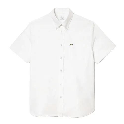 Áo Sơ Mi Nam Lacoste Oxford Shirt Short Sleeve Regular Fit CH1917 001 Màu Trắng Size 38