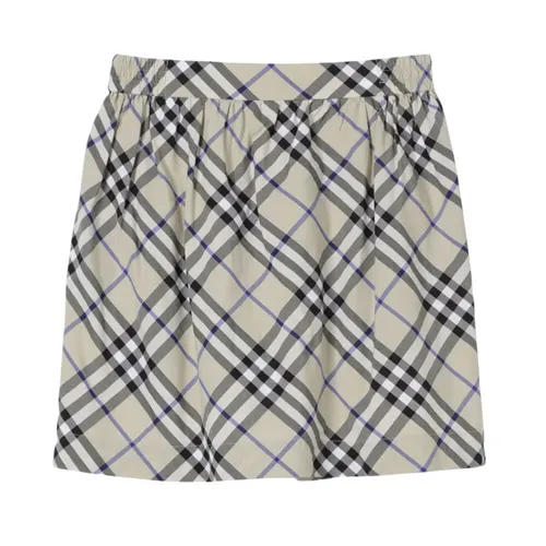 Chân Váy Nữ Burberry In Brown Check Printed 8096414 Phối Màu - Thời trang - Vua Hàng Hiệu