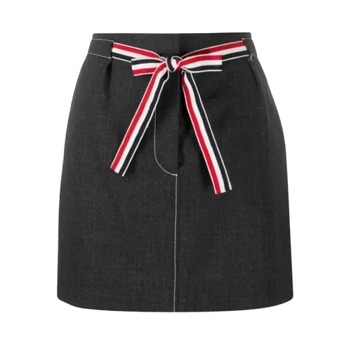 Chân Váy Nữ Thom Browne Belted Mini Sack Skirt - FGC783A 00473 025 Màu Đen Size 40 - Thời trang - Vua Hàng Hiệu