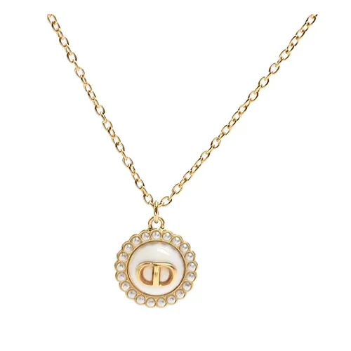 Dây Chuyền Nữ Dior Necklace For Petit CD Gold/White N2636WOMVE D26E Màu Vàng Trắng - Trang sức - Vua Hàng Hiệu