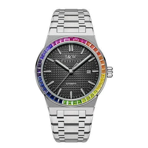Đồng hồ - Đồng Hồ Nam I&W Carnival Automatic Watch IW716G-DT (IW716G5) Màu Bạc/Đen - Vua Hàng Hiệu