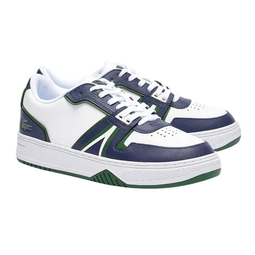 Giày Sneaker Nam Lacoste Contrasted Leather L001 47SMA0058 Màu Xanh Phối Trắng Size 43