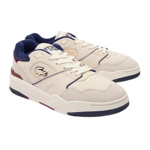 Giày - Giày Thể Thao Lacoste Men's Lineshot Leather Sneakers 46SMA0088 WN1 Màu Trắng - Đỏ Size 43 - Vua Hàng Hiệu