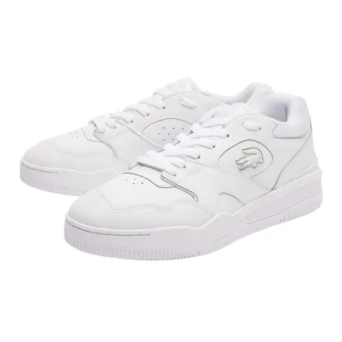 Giày Thể Thao Nam Lacoste Men's Lineshot Leather Sneakers 46SMA0110 G21 Màu Trắng Size 39.5