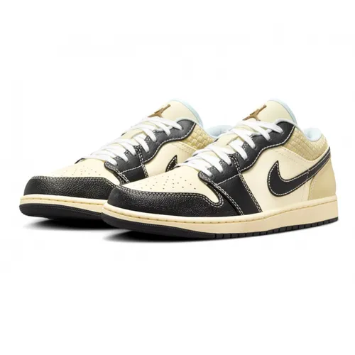 Giày Thể Thao Nam Nike Air Jordan 1 Low SE HQ3437-101 Màu Đen Phối Trắng Kem Size 42.5 - Giày - Vua Hàng Hiệu
