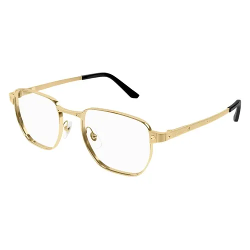 Kính mắt - Gọng Kính Nam Cartier CT0480O 001 Màu Vàng Gold - Vua Hàng Hiệu