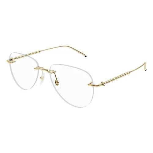 Gọng Kính Nam Montblanc MB0312O 002 Màu Vàng Gold - Kính mắt - Vua Hàng Hiệu