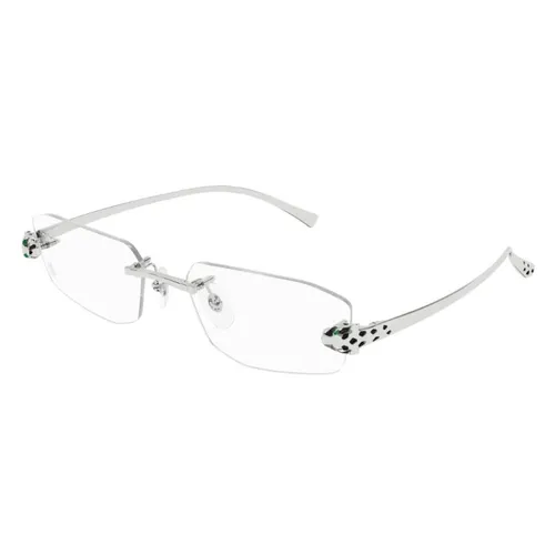 Kính mắt - Gọng Kính Nữ Cartier CT0494O 002 Màu Bạc - Vua Hàng Hiệu