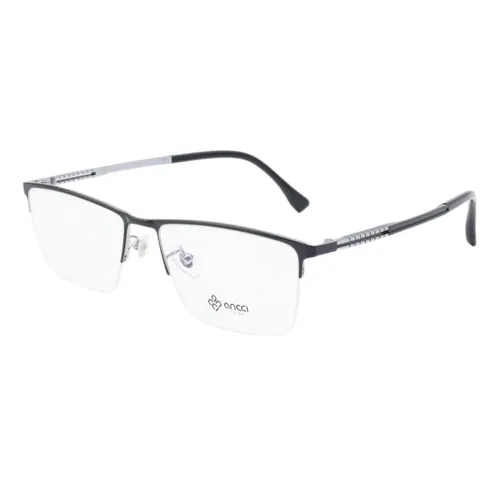 Gọng Kính Unisex Ancci AC34147 C5 Màu Đen - Bạc