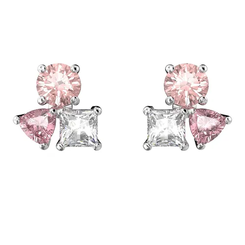 Khuyên Tai Nữ Swarovski Attract Pierced Earrings 5570994 Màu Hồng Phối Bạc
