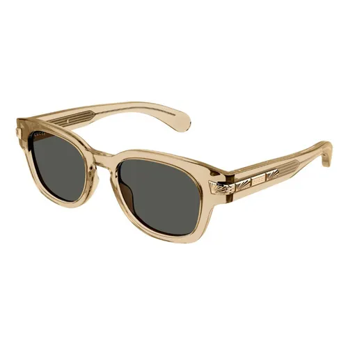 Gucci - Kính Mát Nam Gucci GG1518S 004 Sunglasses Màu Nâu Xám - Vua Hàng Hiệu