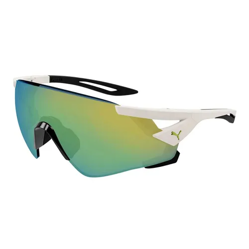 Kính Mát Nam Puma PU0398S 003 Sunglasses Màu Xanh Trắng