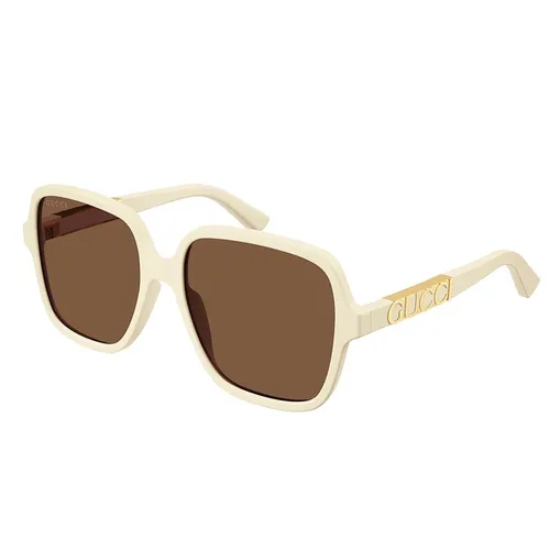 Kính Mát Nữ Gucci Sunglasses GG1189SA 005 Màu Nâu/Kem
