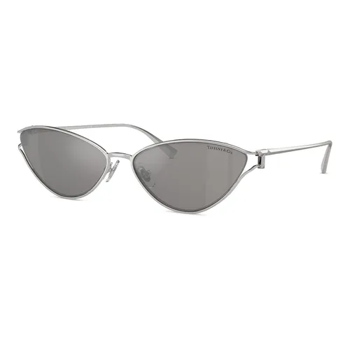 Tiffany & Co. - Kính Mát Nữ Tiffany & Co Cat Eye Frame Tinted Lenses Sunglasses 0TF3095 61956G61 Màu Xám Bạc - Vua Hàng Hiệu