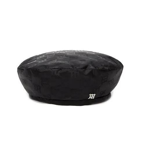 Mũ nón Nữ Mũ nồi - Mũ Nồi Nữ Misbhv Signature Monogram Beret Black Màu Đen Size S - Vua Hàng Hiệu