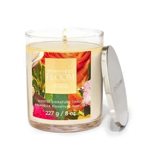 Nến Thơm Bath & Body Works Brightest Bloom Signature Single Wick Candle 227g