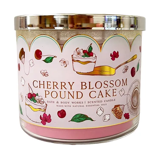 Nến Thơm Bath & Body Works Cherry Blossom Pound Cake Candle 411g