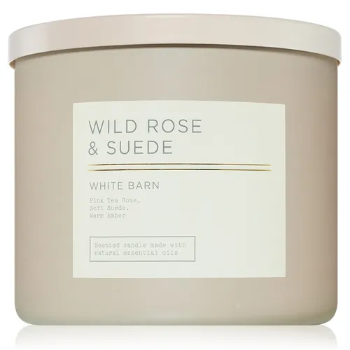 Nến Thơm Bath & Body Works Wild Rose & Suede Candle 411g