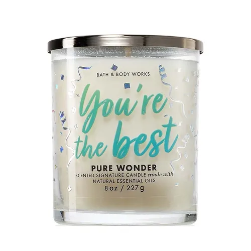 Nến thơm Bath & Body Works - Nến Thơm Bath & Body Works You're The Best Pure Wonder Single Wick Candle 227g - Vua Hàng Hiệu