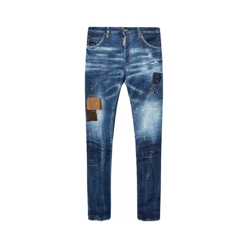 DSquared2 - Quần Jean Nam Dsquared2 Blue Denim Wash Skater Fit - S74LB1158 S30664 470 Màu Xanh Size 44 - Vua Hàng Hiệu