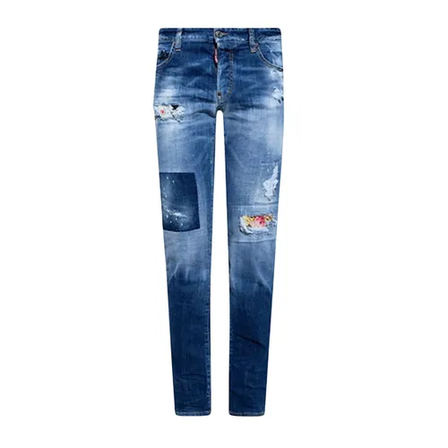 Quần Jean Nam Dsquared2 Blue Denim Wash Slim Fit - S74LB1055 S30342 470 Màu Xanh Size 48