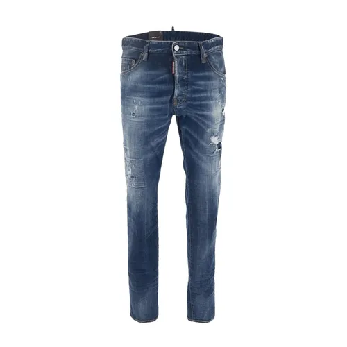 DSquared2 - Quần Jean Nam Dsquared2 In Blue Cool Guy Denim - S74LB1319 S30664 470 Màu Xanh Size 46 - Vua Hàng Hiệu