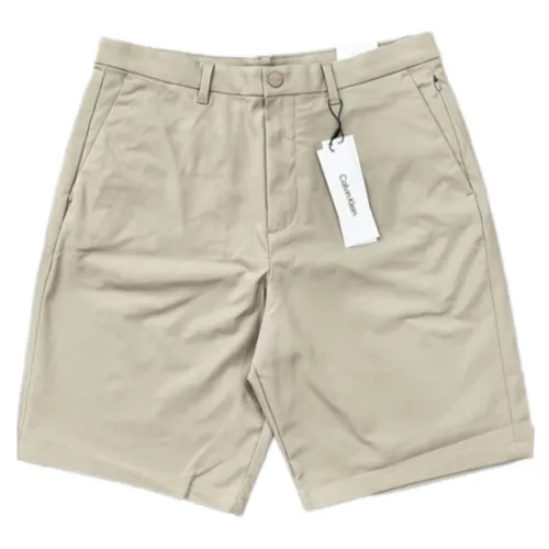 Quần Short Kaki Nam Calvin Klein CK Shorts 40P613230 Màu Be Size 30