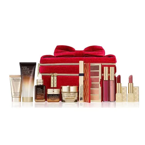 Mỹ phẩm Estée Lauder - Set Chăm Sóc Da Estée Lauder Vali Holiday Blockbuster Supreme Day 11 Món (Kèm Túi) - Vua Hàng Hiệu