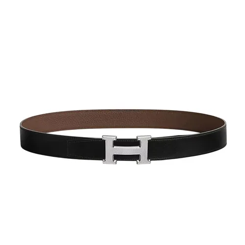 Thắt Lưng Nam Hermès H Guillochee Belt Buckle & Reversible Leather Strap 32mm Màu Đen Nâu Size 85 - Thắt lưng - Vua Hàng Hiệu