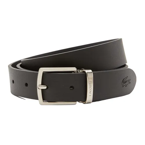 Set Thắt Lưng Nam Lacoste Men's Smooth Leather Belt And Buckle RC4060 J10 Bản 3cm Màu Đen Xám Size 100