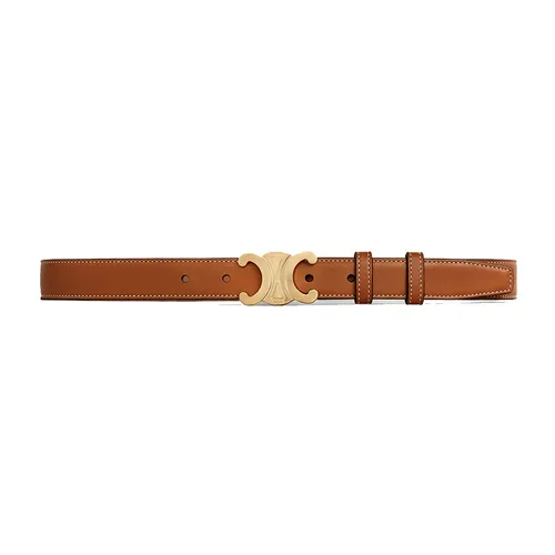 Thắt Lưng Nữ Celine Triomphe Belt In Smooth Calfskin Bản 2.5cm Màu Nâu Size 70 - Thắt lưng - Vua Hàng Hiệu