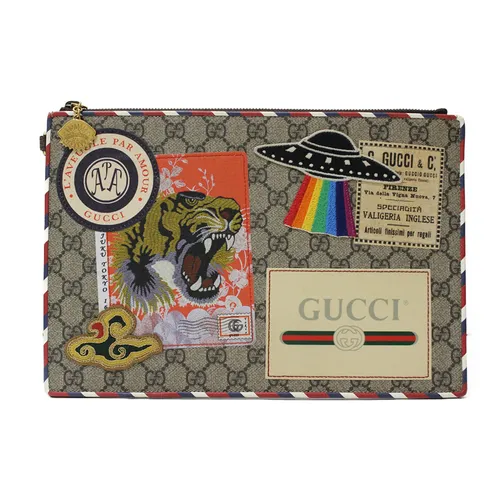 Gucci Túi cầm tay - Túi Cầm Tay Nam Gucci Supreme Clutch 473915 Multiple Phối Màu - Vua Hàng Hiệu
