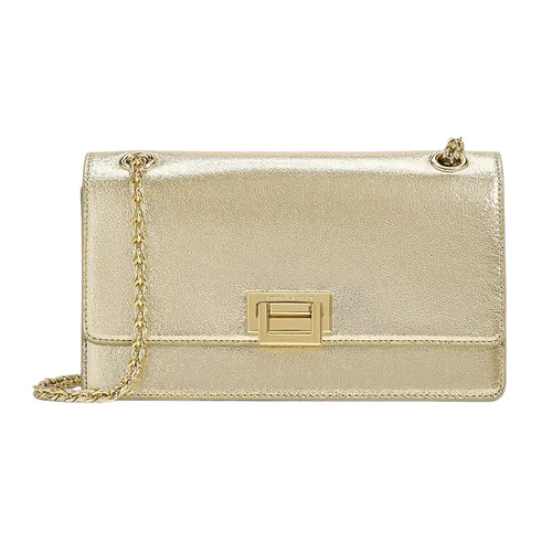 Túi xách - Túi Đeo Chéo Nữ Charles & Keith CNK Everline Glittered Braided-Strap Shoulder Bag - Gold 20840579-1 Màu Vàng - Vua Hàng Hiệu
