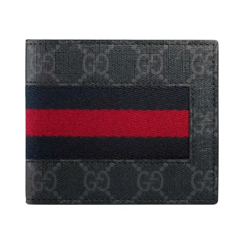 Ví Nam Gucci Ophidia GG Supreme Canvas Wallet With Black And Red Web 408827 KHN4N 1095 Màu Đen Xám - Túi xách - Vua Hàng Hiệu